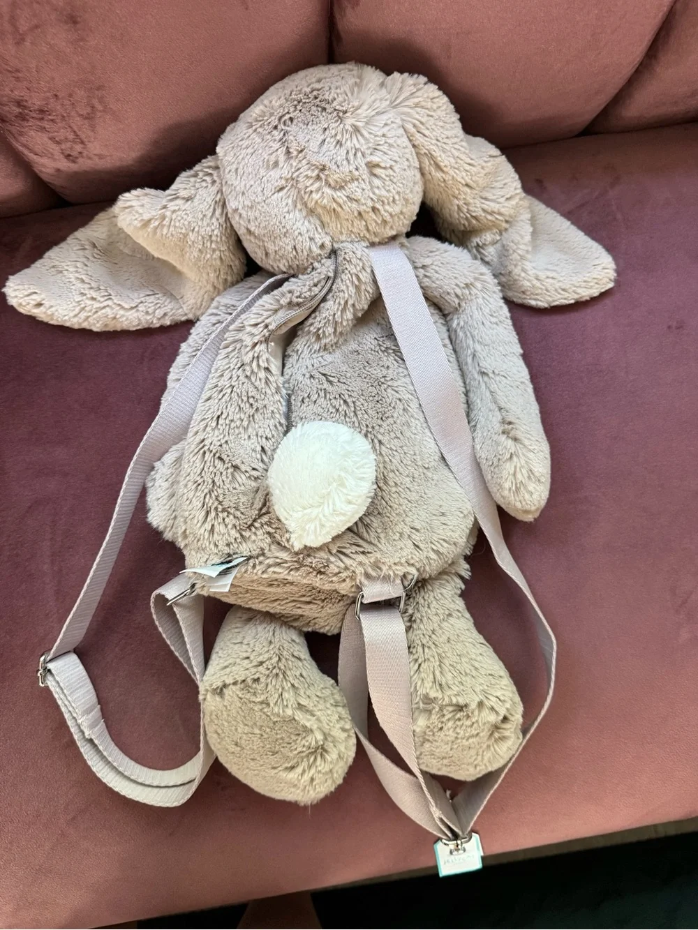 NWT Jellycat Beige Bashful Bunny Plush Backpack